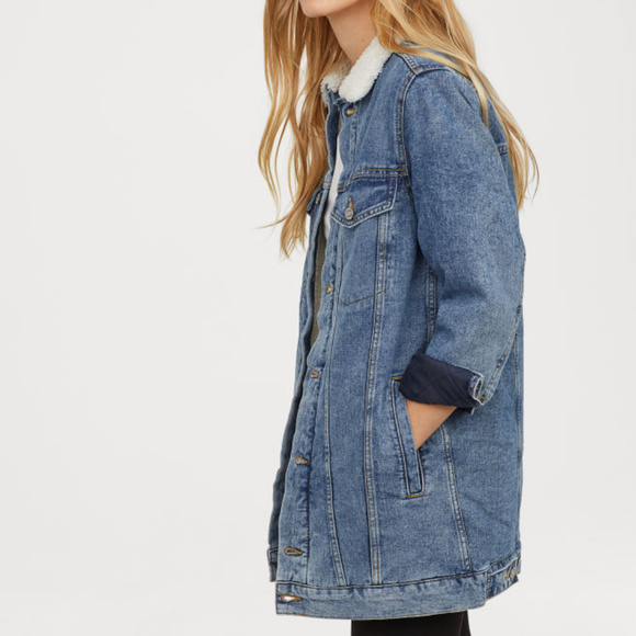long sherpa jean jacket